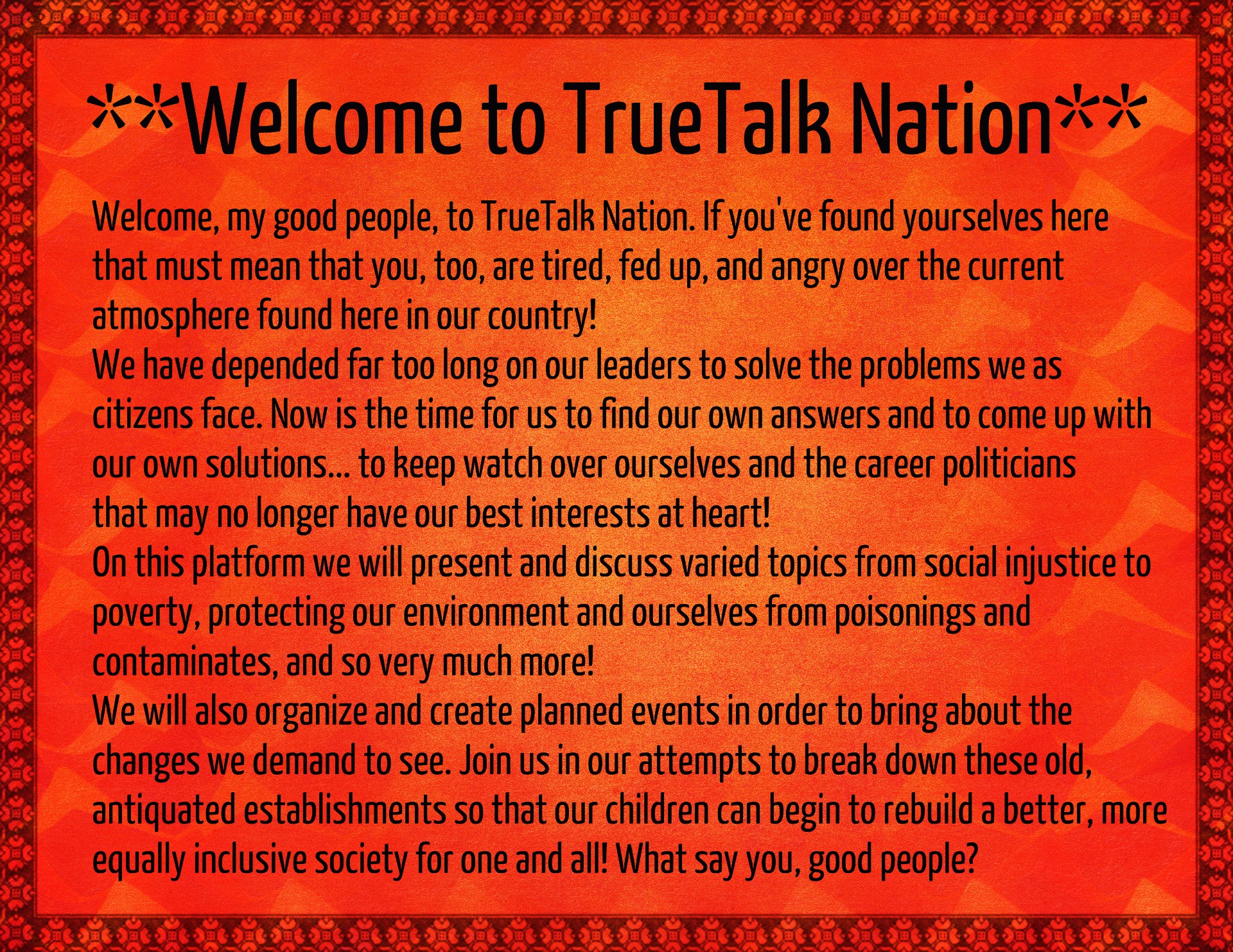 TrueTalk Nation!